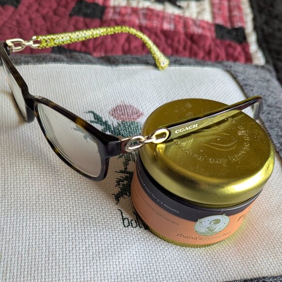 Coach HC6052 Fannie 5232 Dark Tortoise Green Sig C Eyeglasses FRAMES 54 16 135 - Picture 2 of 10